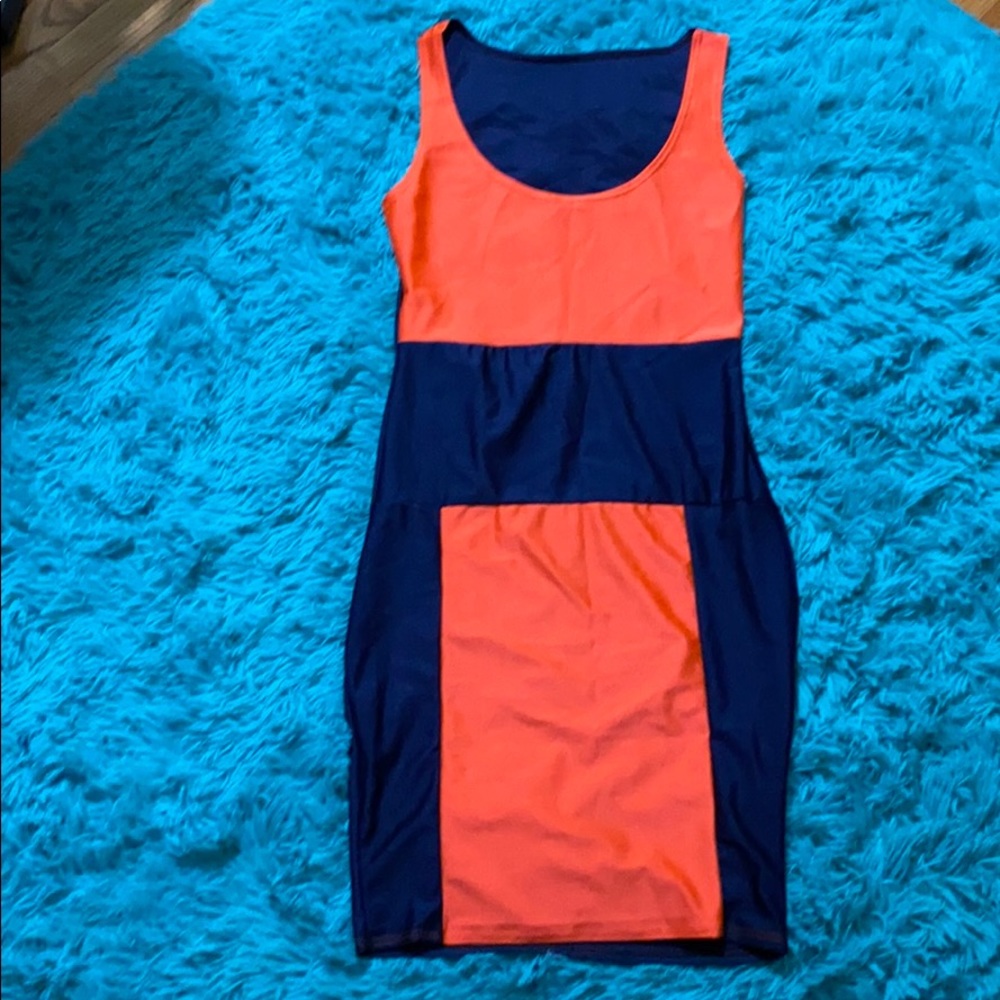 Color block tank dress